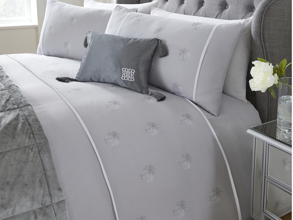 Laurence Llewelyn Bowen New Midnight At The Oasis Grey Duvet Cover