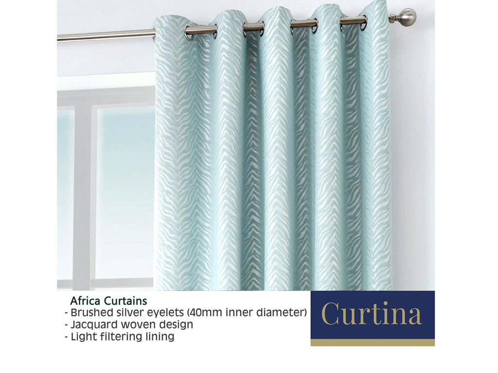 Curtina Africa Duckegg Eyelet Curtains And Cushions