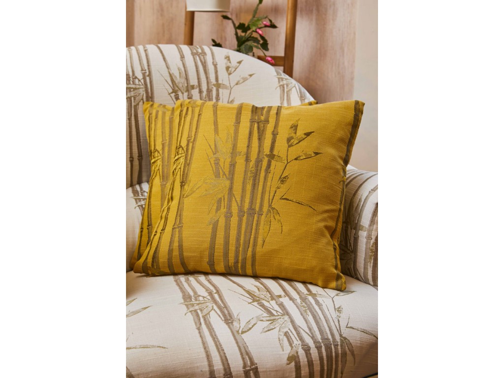 The Chateau By Angel Strawbridge Bamboo Filled Ochre Cushion