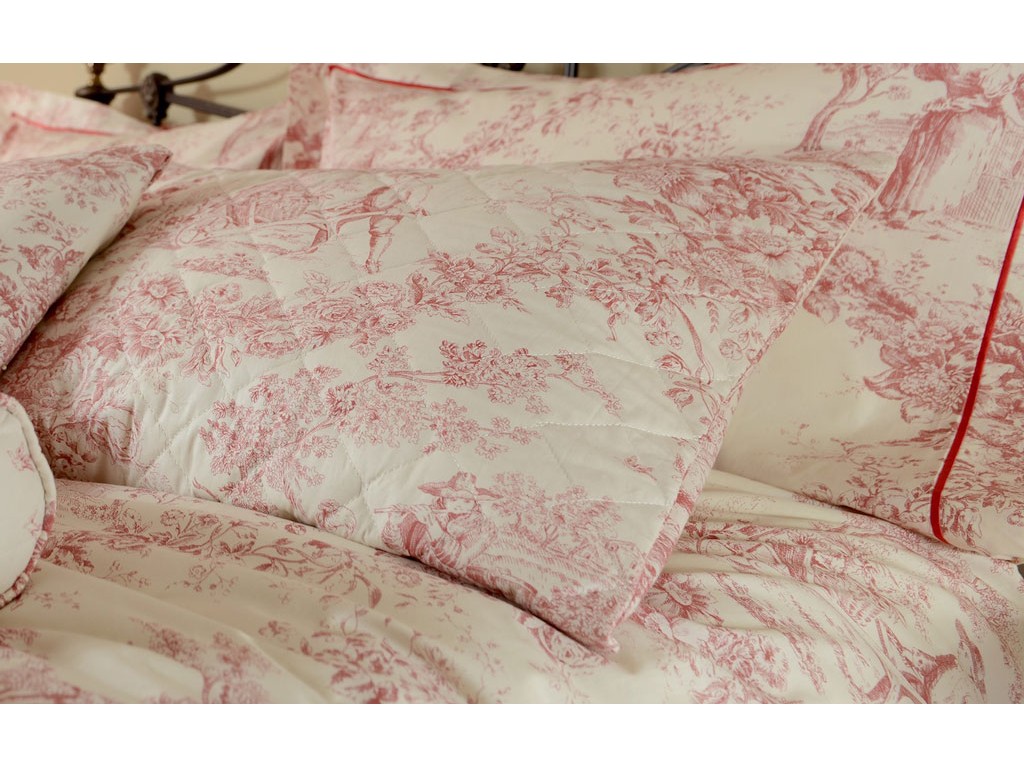 Toile De Jouy Antique Red Bedspreads